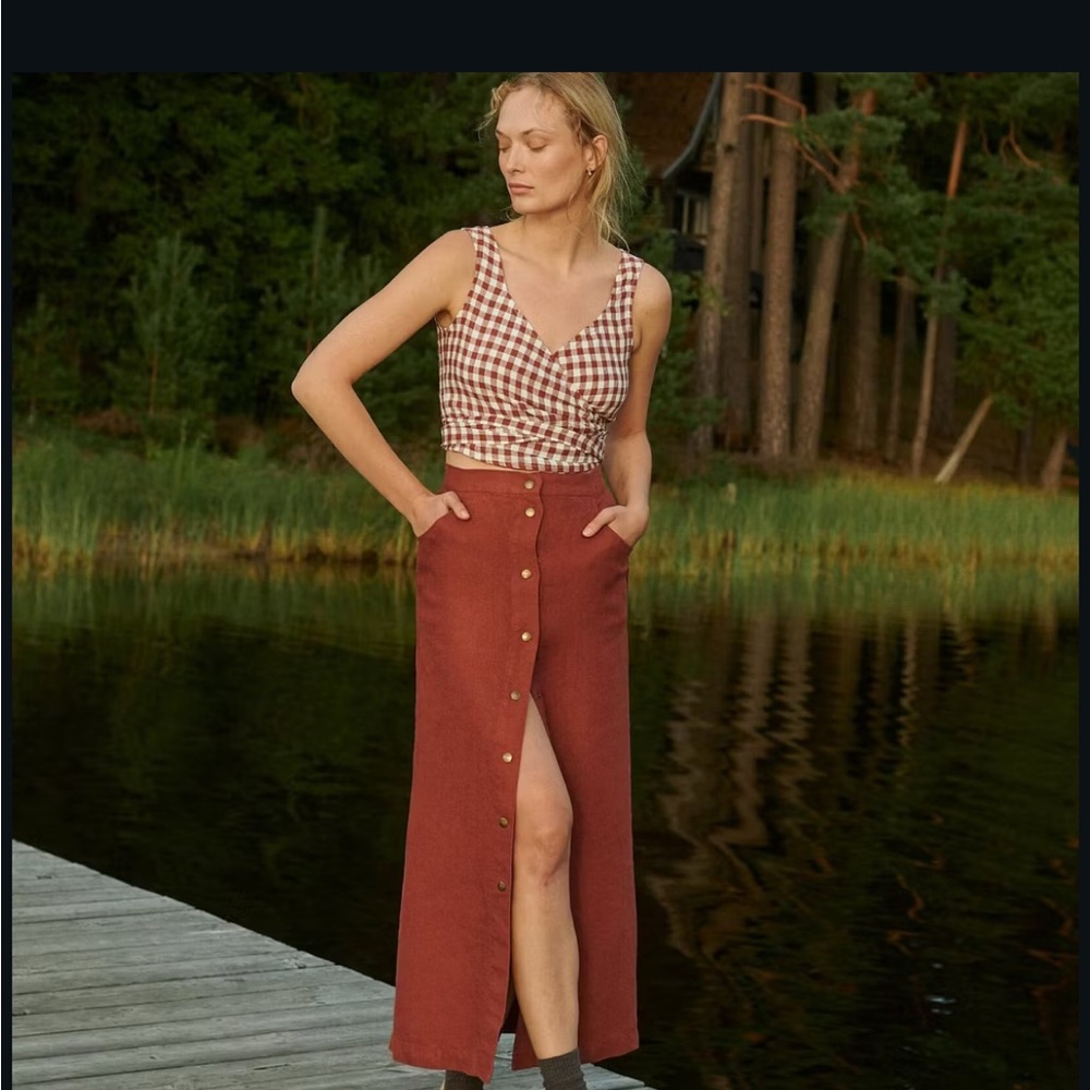Heidi Heavy Linen Skirt